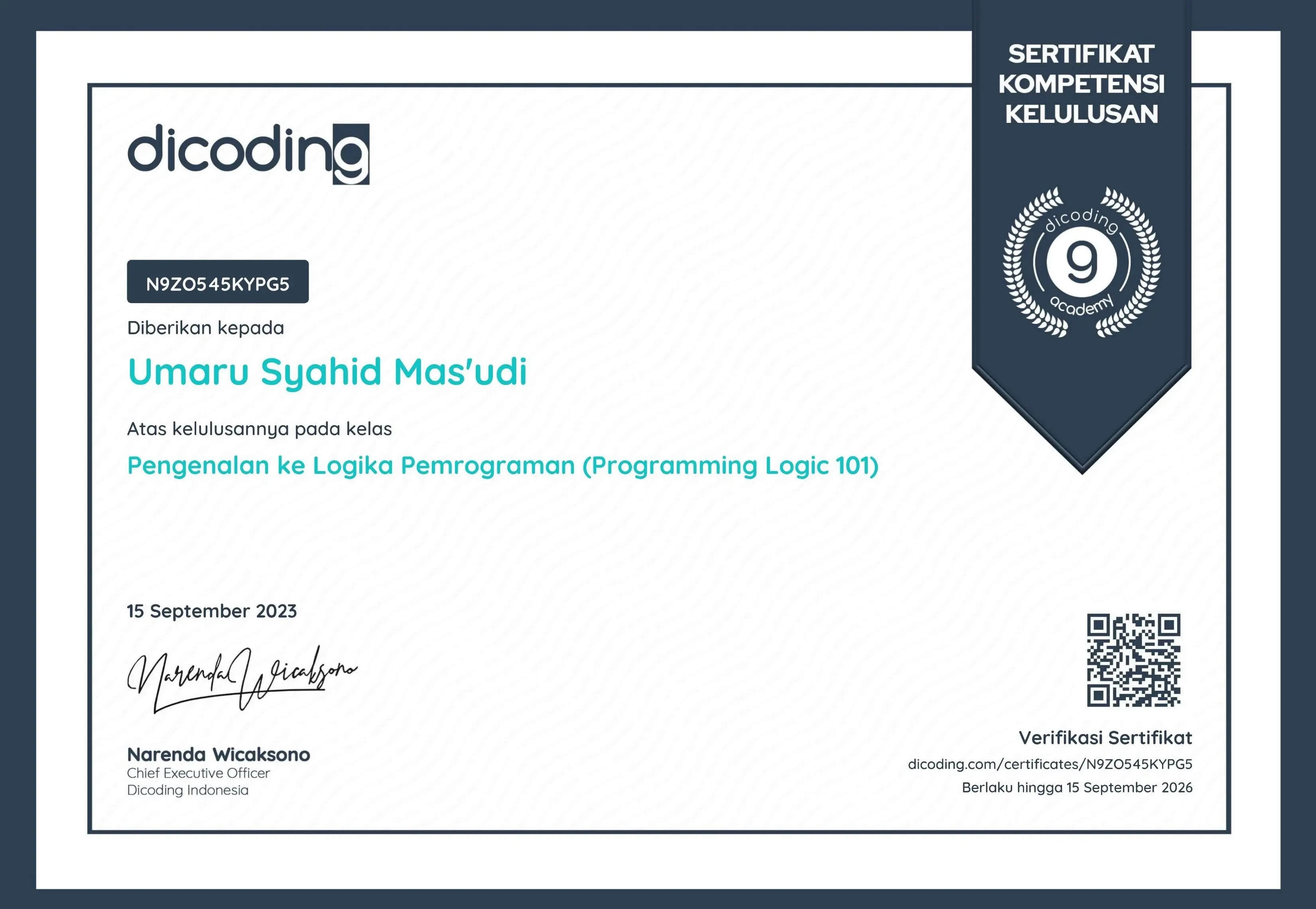 Pengenalan ke Logika Pemrograman (Programming Logic 101)